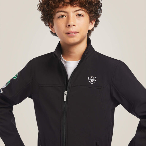 Ariat New Team Softshell Mexico Jacket Youth - Black - Broken horn