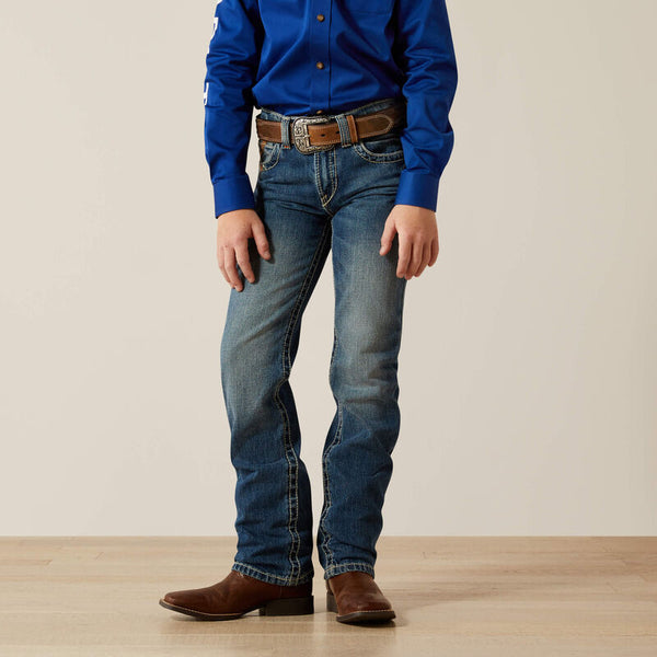 Ariat B5 Slim Charger Stackable Straight Leg Jean - Broken horn