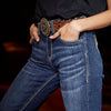 Ariat Women's High Rise Naz Slim Trouser Jean - Broken horn