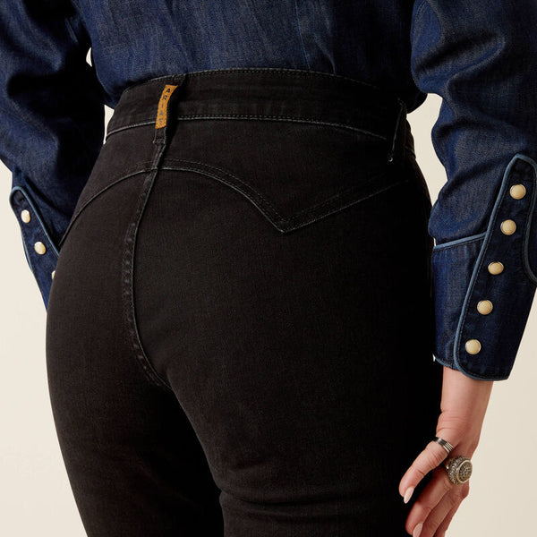 Ariat Women's High Rise Dixie Slim Trouser Jeans - Broken horn