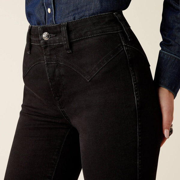 Ariat Women's High Rise Dixie Slim Trouser Jeans - Broken horn