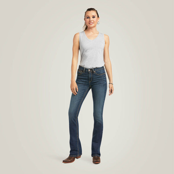 Ariat R.E.A.L High Rise Fernanda Boot Cut Jean - Broken horn