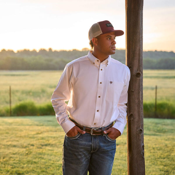 Ariat Solid Twill Classic Fit Shirt - Broken horn