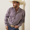 Ariat Men Demetri Fitted Shirt - Wine Club - Broken horn