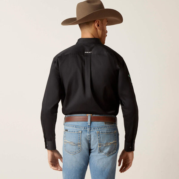 Ariat Men Team Logo Twill Classic Fit - Black Mexico - Broken horn