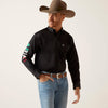 Ariat Men Team Logo Twill Classic Fit - Black Mexico - Broken horn