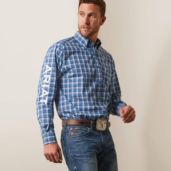 Ariat Pro Series Team Samson Classic Fit Shirt - Blue - Broken horn