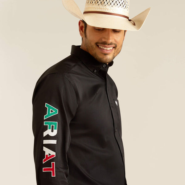 Ariat Mens Team Logo Twill Fitted - Broken horn