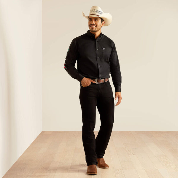 Ariat Mens Team Logo Twill Fitted - Broken horn