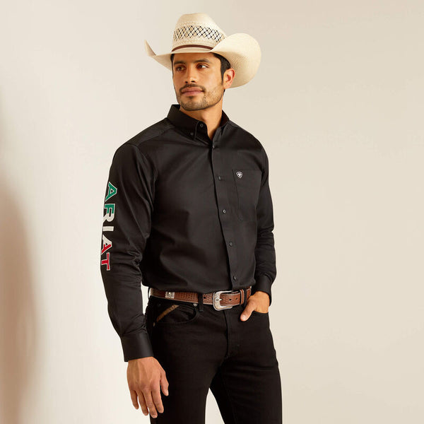 Ariat Mens Team Logo Twill Fitted - Broken horn