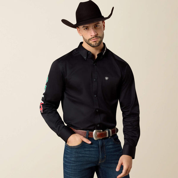 Ariat Mens Team Logo Twill Fitted - Broken horn