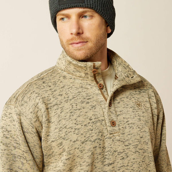 Ariat Caldwell 1/4 Button Sweater - Broken horn