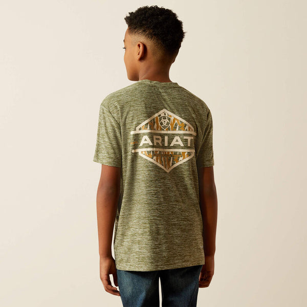 Ariat Tree Bark Camo Charger T-Shirt - Broken horn