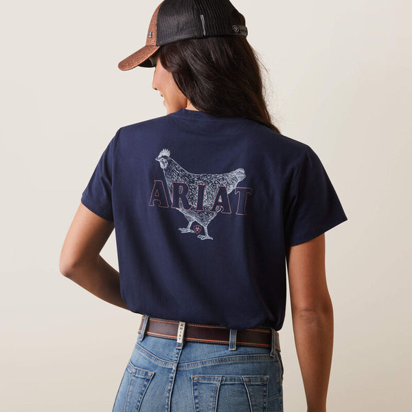 Ariat Ladies Real Mama Hen Tee - Broken horn