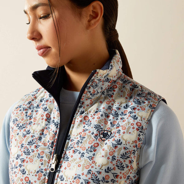 Ariat Girl's Bella Reversible Insulated Vest - Broken horn