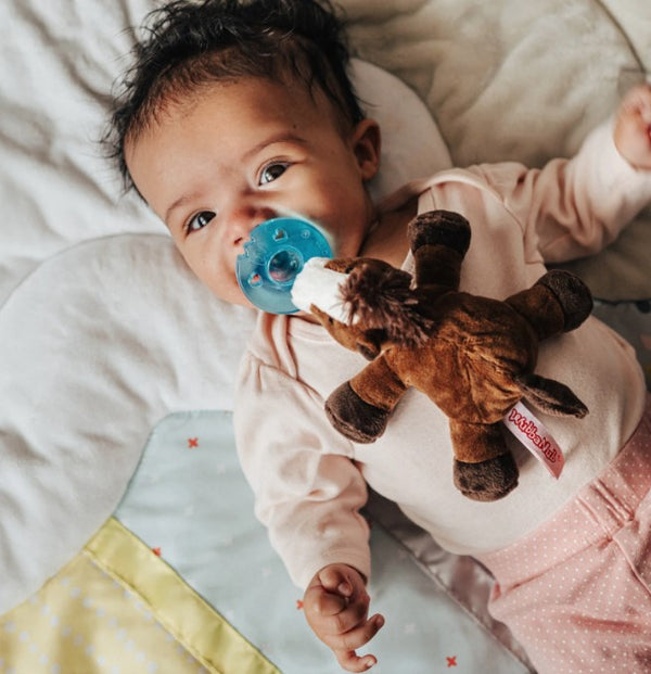 WubbaNub® Collection: The Original Baby Pacifier-Plush Friend Pouch - Broken horn