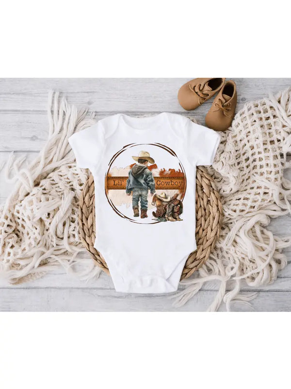 Lil' Cowboy - Infant Romper - Broken horn