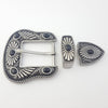 Buckle set: Western/Navajo Style Buckle/Loop/Tip - Broken horn