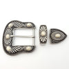 Buckle set: Western/Navajo Style Buckle/Loop/Tip - Broken horn