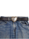 Western Statement Heart Buckle - Broken horn