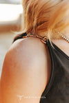 Black Horse Snaffle Bit Tank Fringe layered Dress - Broken horn