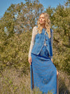 Gold Button Denim Vest - Broken horn