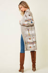 Multi Aztec Print Cardigan - Broken horn