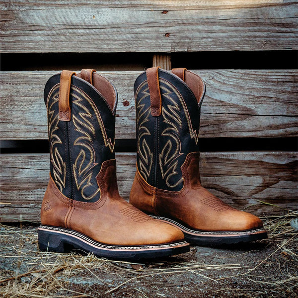 Rancher Grit 12" Square Soft Toe - Broken horn