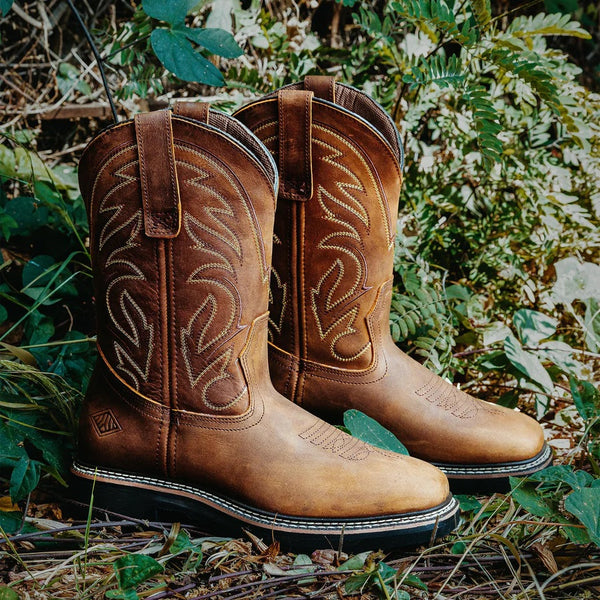 Rancher Grit 12" Square Soft Toe - Broken horn