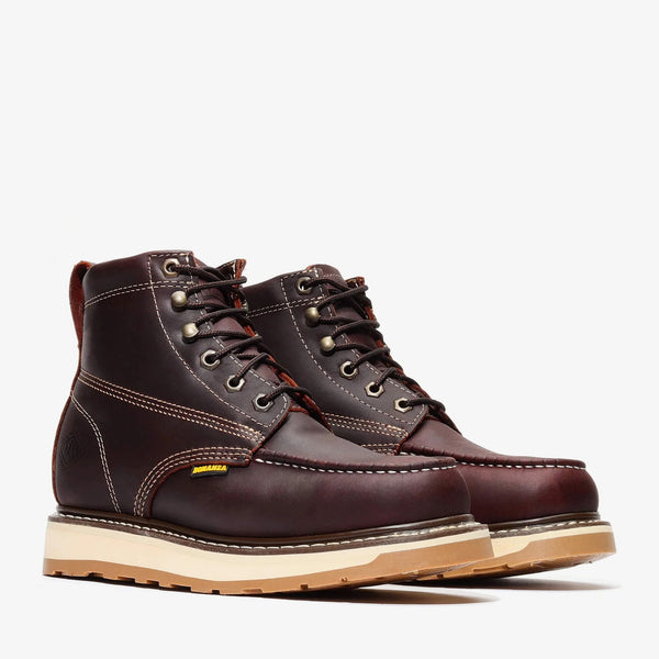 Bonanza Frontier Dual  6" Moc Toe with Steel Toe - Broken horn