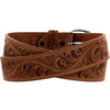 Justin Western Scroll Tooled Belt - Broken horn