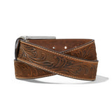 Tony Lama 1 1/2 Bark Stockyard Accessorie Belt - Broken horn