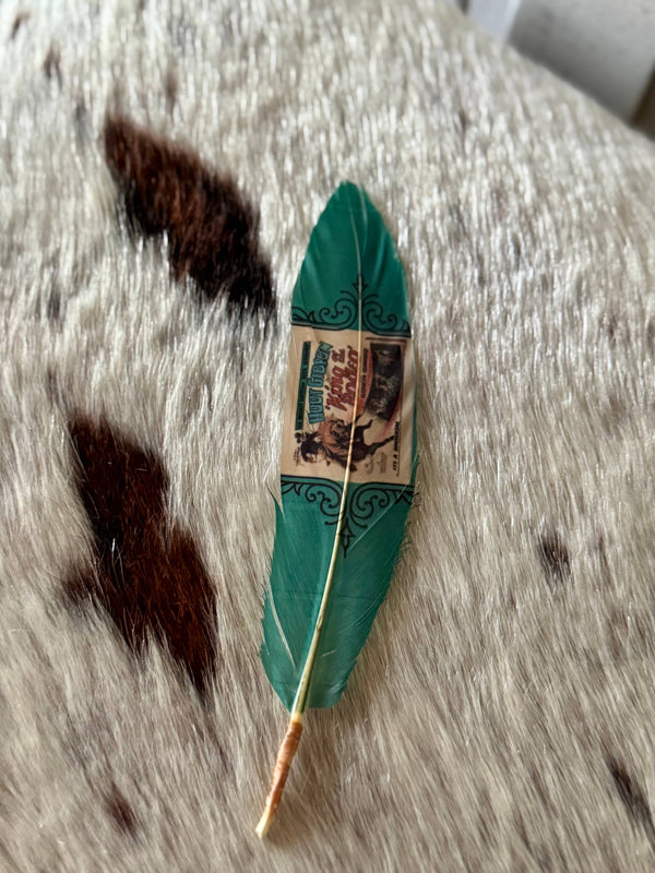 King of the Rodeo Hat Feather - Broken horn