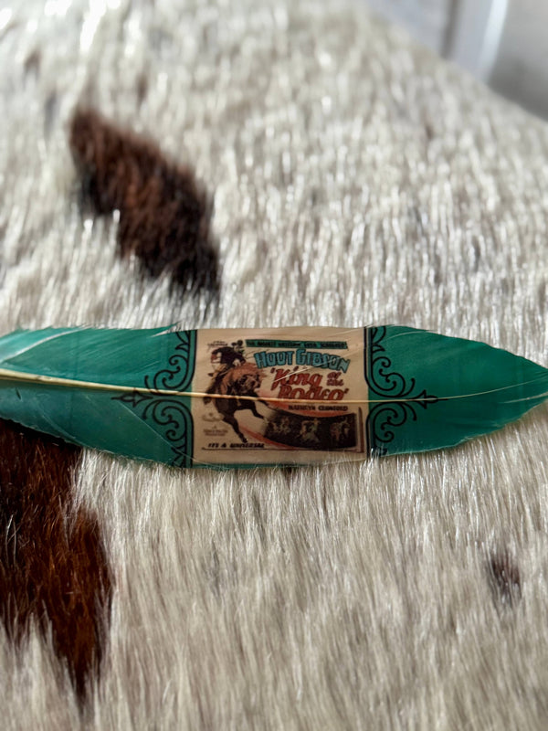 King of the Rodeo Hat Feather - Broken horn