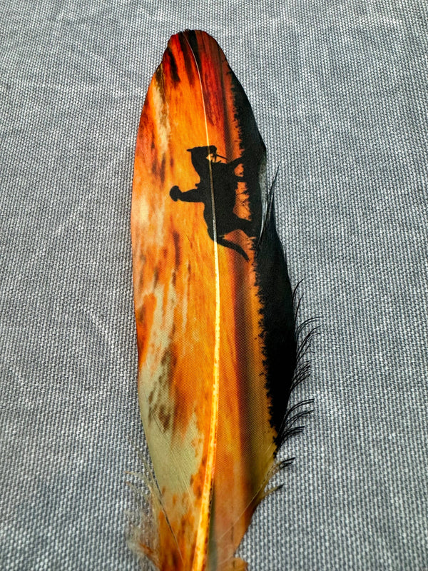 Lone Rider Hat Feather - Broken horn