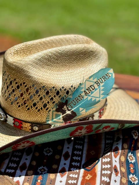Turn and Burn Hat Feather - Broken horn