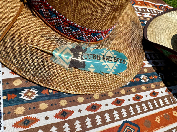 Turn and Burn Hat Feather - Broken horn