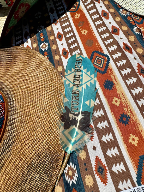 Turn and Burn Hat Feather - Broken horn