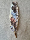 Wild Horses (Cream) Hat Feather - Broken horn