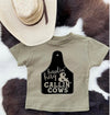 Haulin Hay And Calling Cows - Cattle Tag Olive - Broken horn