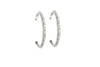 Burnished Silver Stamped Hoop Earring