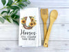 Horses Kitchen Towel Decor - Broken horn