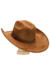 Kids Faux Suede Cutter Crown Cowboy Hat - Broken horn