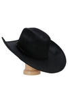Kids Faux Suede Cutter Crown Cowboy Hat - Broken horn