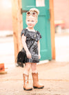 Kids Bandana Print Dress - Broken horn