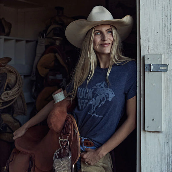 Cowboy Cool Buck Off Tee - Broken horn
