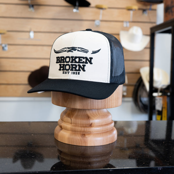 Broken Horn Cap 3D Embroidery Cream/Black - Broken horn