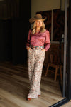 Brown Western Square Pants - Broken horn