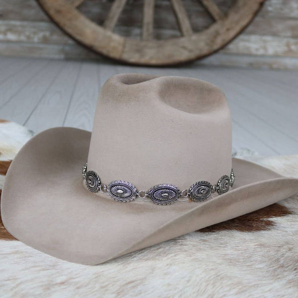 Antiqued Oval Hat Band