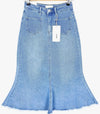 Fishtail Midi Skirt - Light blue - Broken horn